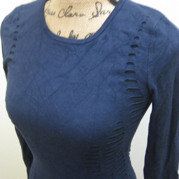 NWOT Express navy black sweater dress XS extra sm - Picture 4 of 5